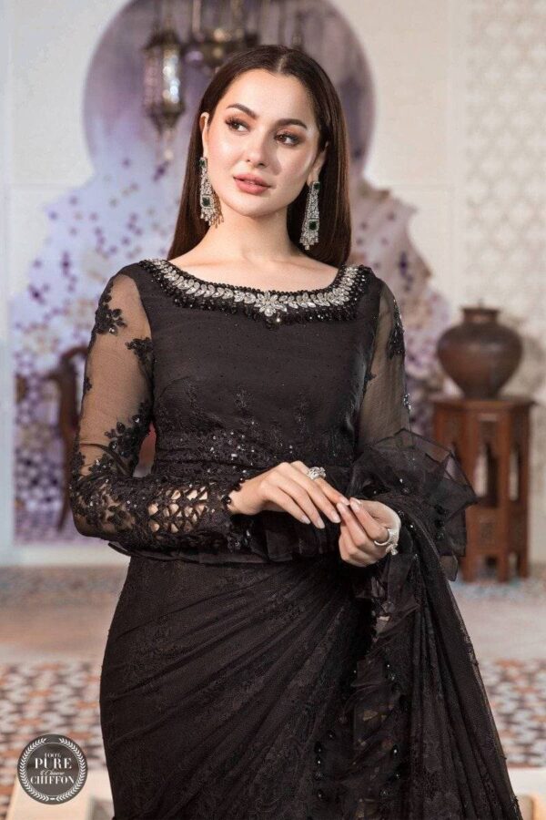 BLACK CRISTAL SAREE - Image 3