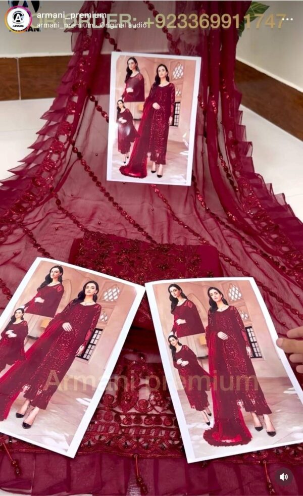 EMAAN MAHROON FRILL - Image 2