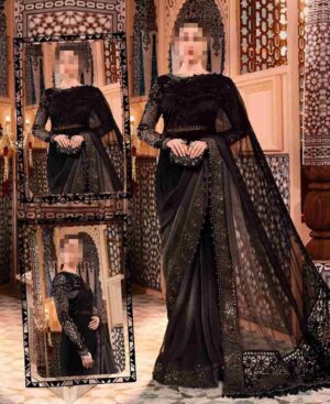 DAIRY BLACK SAREE