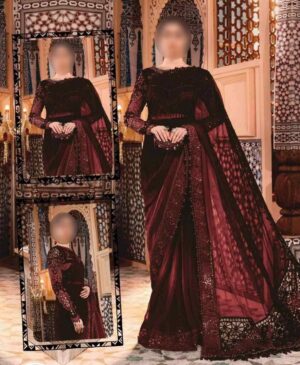 ARMANI MAHROON SAREE